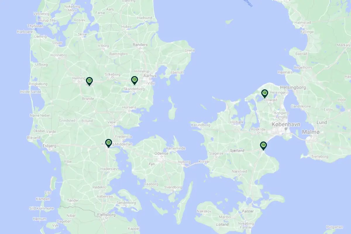Google maps, Havia lokationer i Danmark,